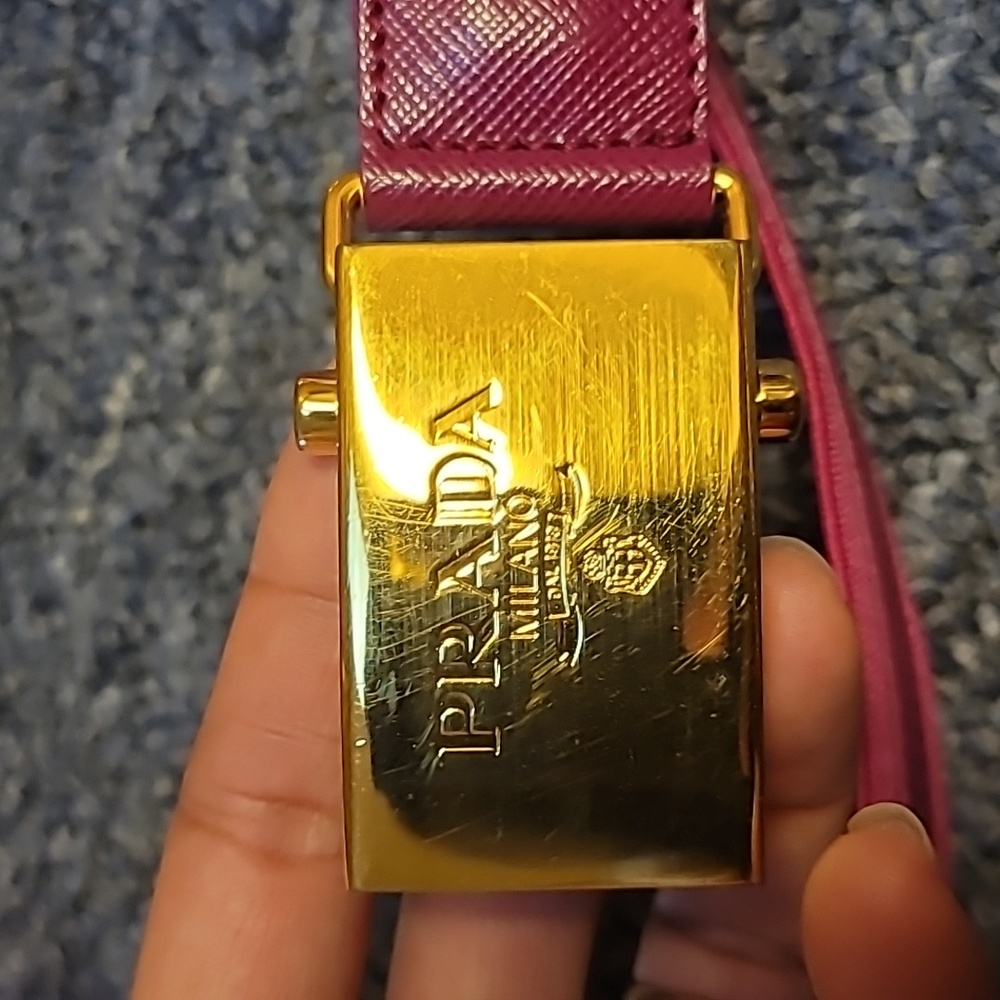 Prada Gold and Pink Women's Belt - Picture 4 of 5